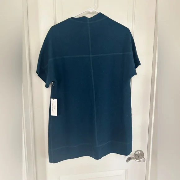 Elegant Dark Teal Women's Short Sleeve Cardigan Size Small NWT - Picture 2 of 6